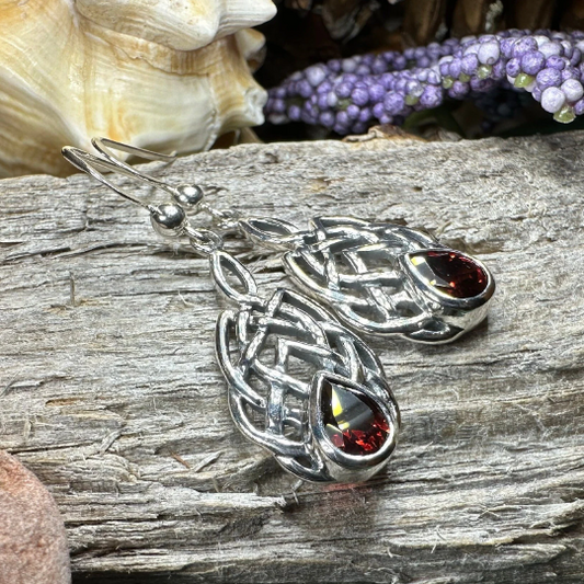 Abria Celtic Knot Earrings in Sterling Silver — view 8