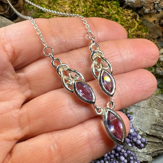 Grace Celtic Knot Necklace in Sterling Silver — view 6