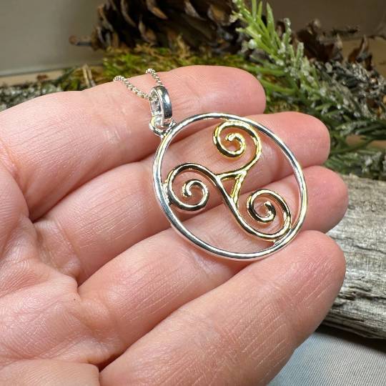 Arawn Celtic Spiral Necklace — view 6