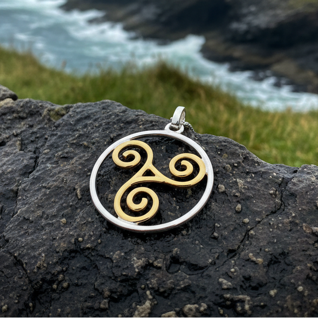 Arawn Celtic Spiral Necklace — view 3