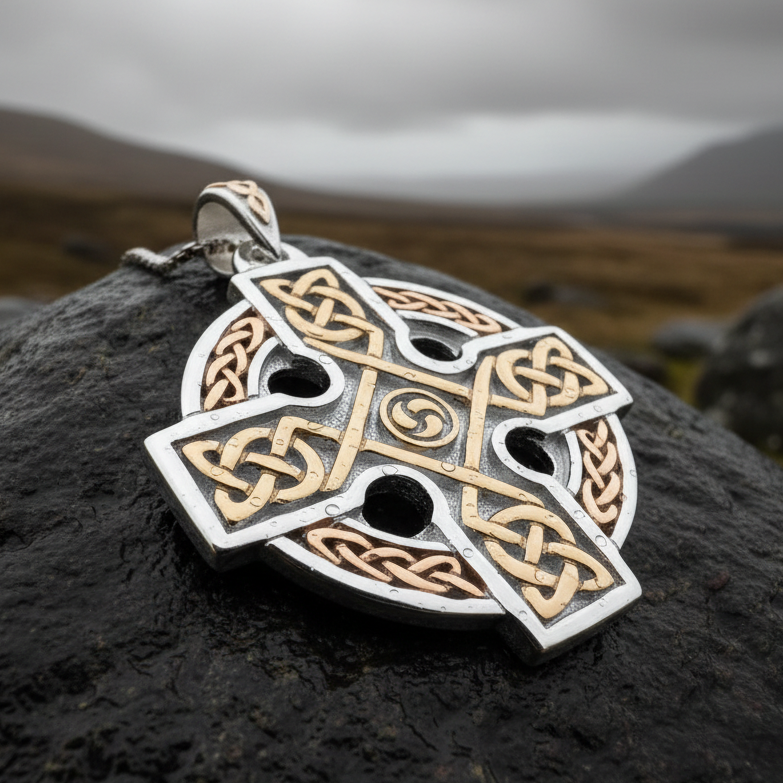 Bellavary Round Celtic Cross Necklace