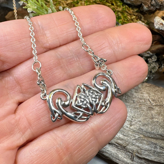 Liadawn Celtic Trinity Knot Necklace in Sterling Silver — view 3