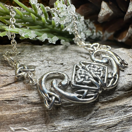 Liadawn Celtic Trinity Knot Necklace in Sterling Silver — view 5