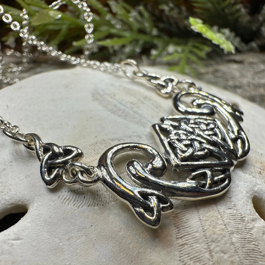 Liadawn Celtic Trinity Knot Necklace in Sterling Silver — view 7