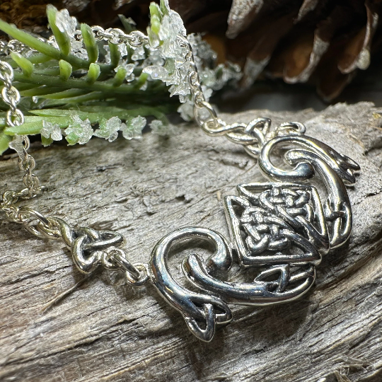 Liadawn Celtic Trinity Knot Necklace in Sterling Silver — view 8