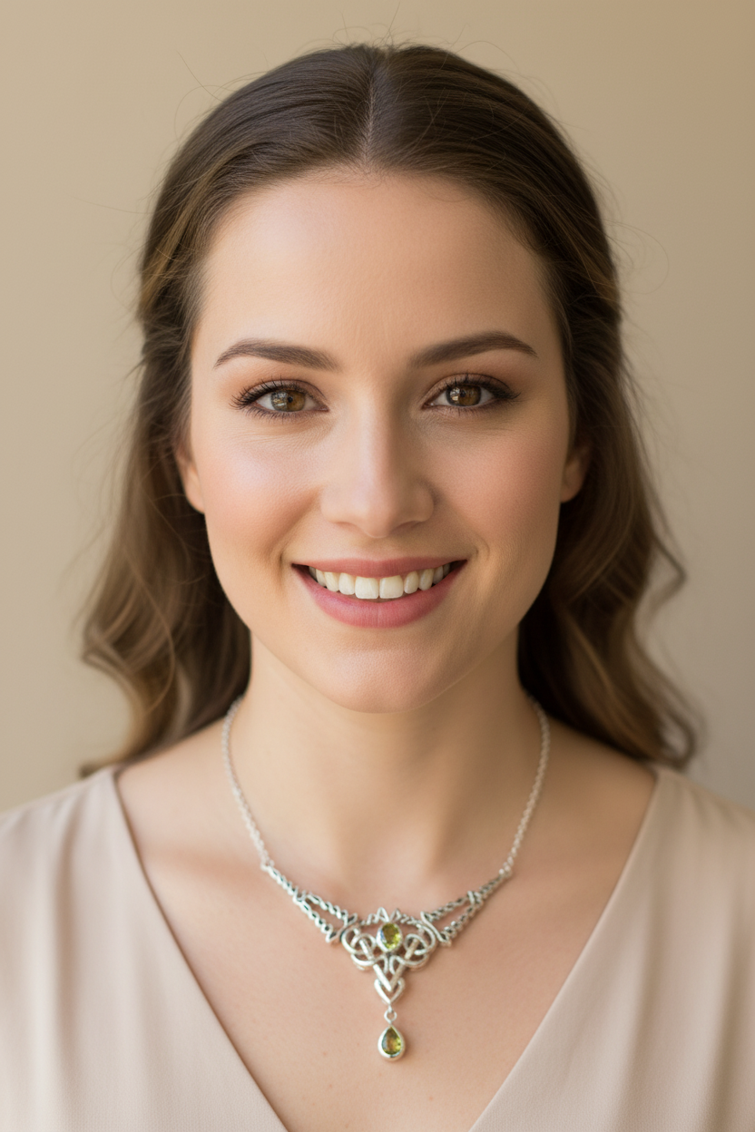 Celtic Queen Necklace in Sterling Silver — view 4