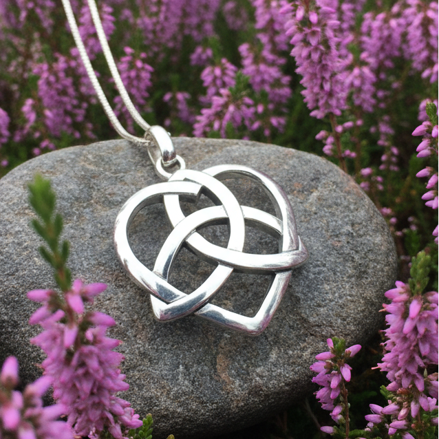 Celtic Love Knot Necklace in Sterling Silver
