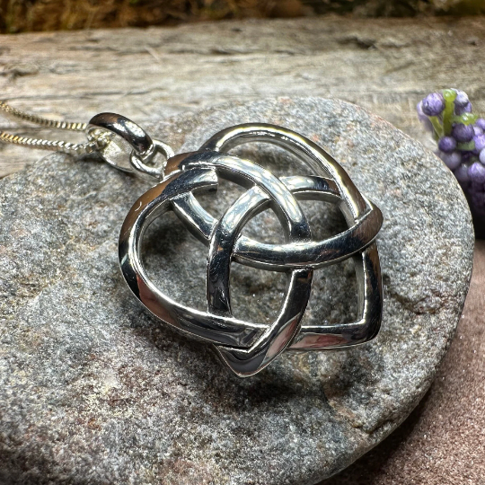 Celtic Love Knot Necklace in Sterling Silver