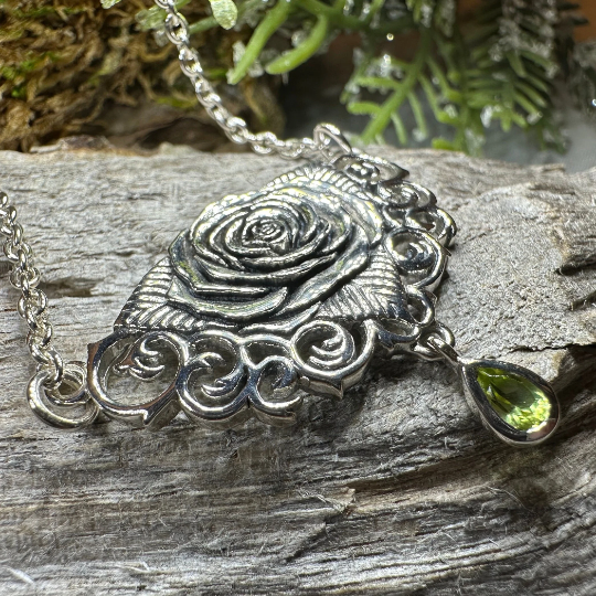 Wild Irish Rose Necklace in Sterling Silver — view 11