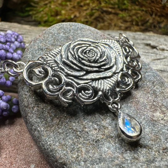 Wild Irish Rose Necklace in Sterling Silver — view 3