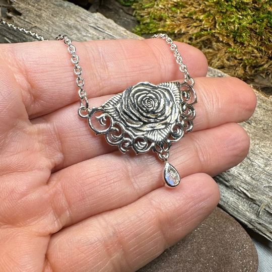 Wild Irish Rose Necklace in Sterling Silver — view 8