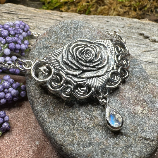 Wild Irish Rose Necklace in Sterling Silver — view 10