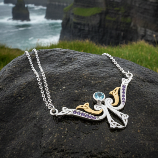 Kenndra Celtic Trinity Knot Necklace in Sterling Silver