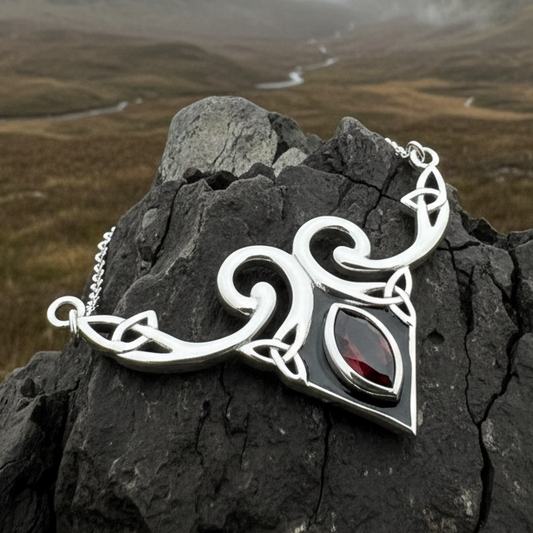 Meegan Celtic Trinity Knot Necklace in Sterling Silver