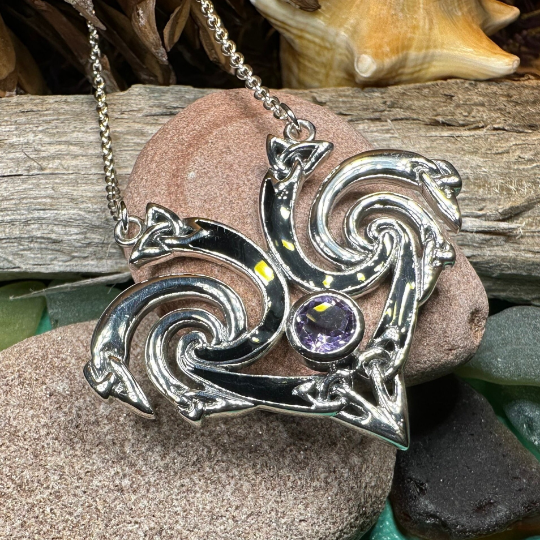 Marsaili Trinity Knot Necklace — view 6