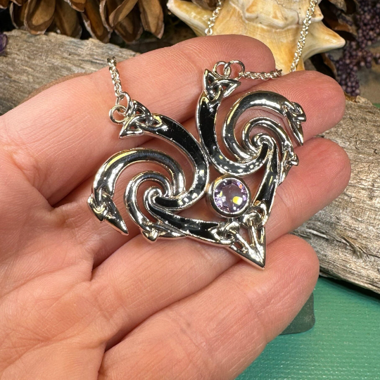 Marsaili Trinity Knot Necklace — view 4