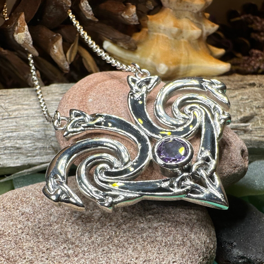 Marsaili Trinity Knot Necklace — view 2