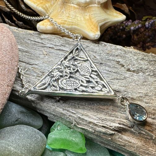 Kells Celtic Birds Necklace in Sterling Silver — view 4