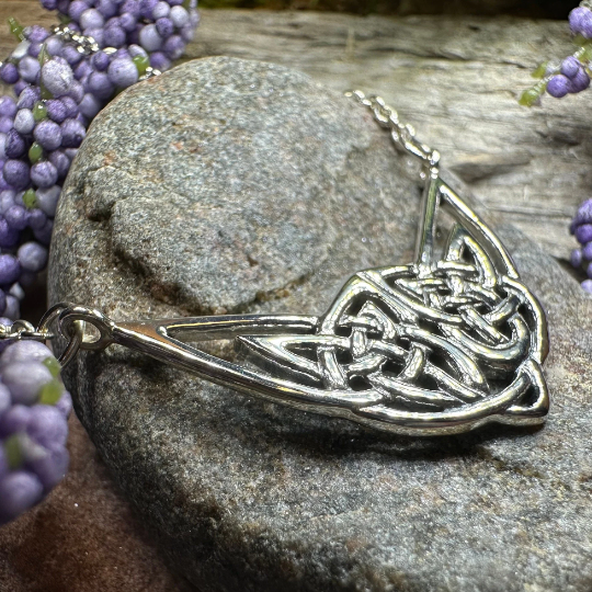 Letita Celtic Knot Necklace in Sterling Silver — view 7