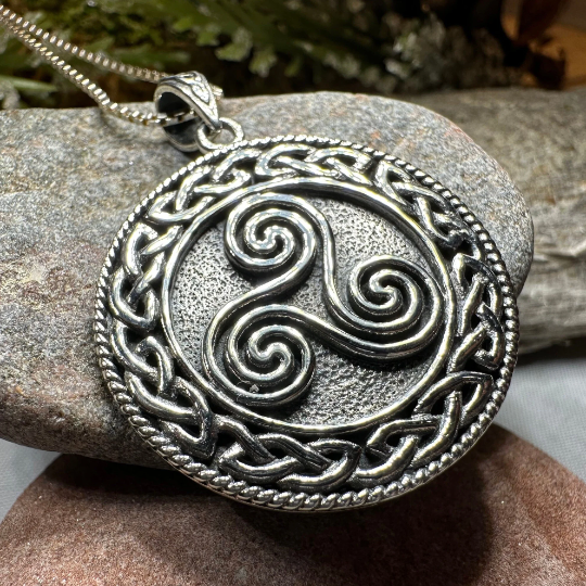 Aglimar Celtic Spiral Necklace in Sterling Silver — view 6