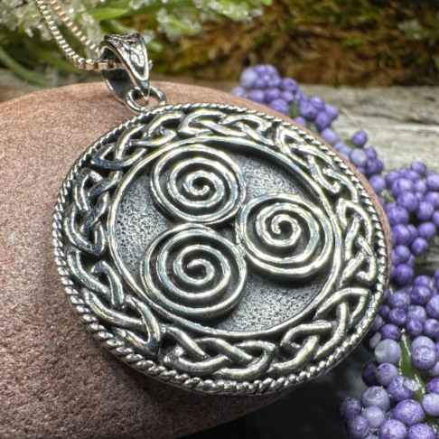 Adalgard Celtic Spiral Necklace in Sterling Silver
