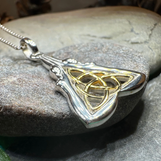 Celtic Double Goddess Necklace in Sterling Silver