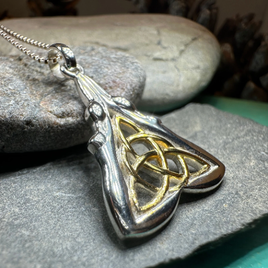 Celtic Double Goddess Necklace in Sterling Silver