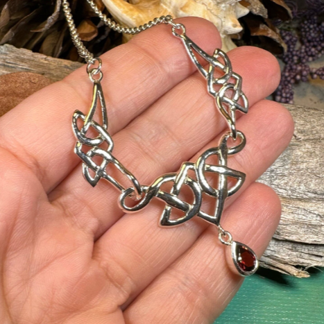 Lorena Celtic Knot Necklace in Sterling Silver