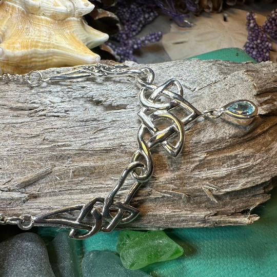 Lorena Celtic Knot Necklace in Sterling Silver — view 5