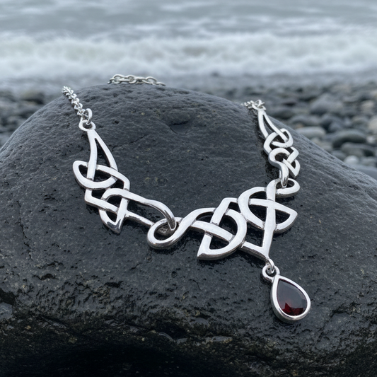 Lorena Celtic Knot Necklace in Sterling Silver