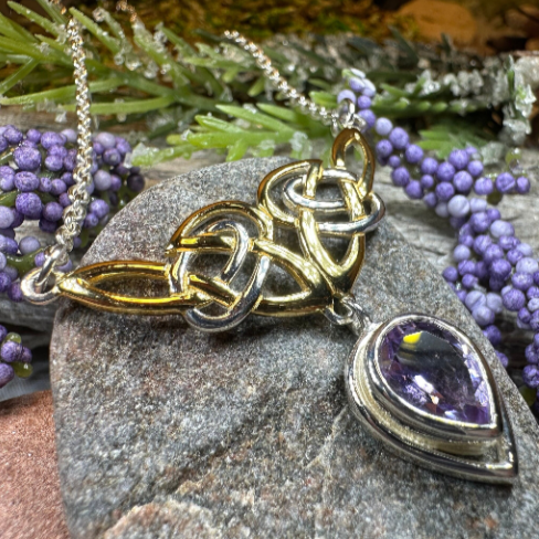 Celtic Double Knot Necklace in sterling silver