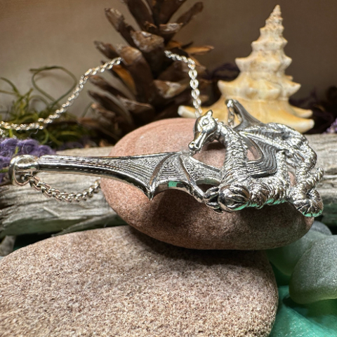 Load image into Gallery viewer, Saga Dragon Necklace in Sterling Silver
