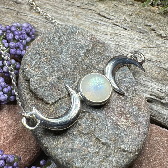 Nialla Triple Moon Necklace — view 5