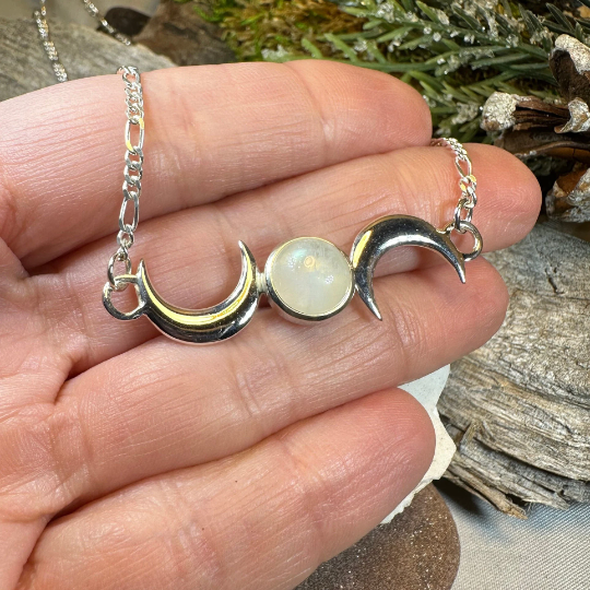 Nialla Triple Moon Necklace — view 6