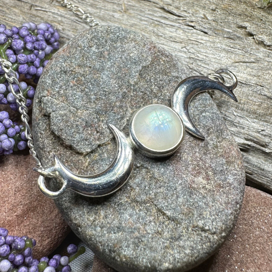 Nialla Triple Moon Necklace — view 7
