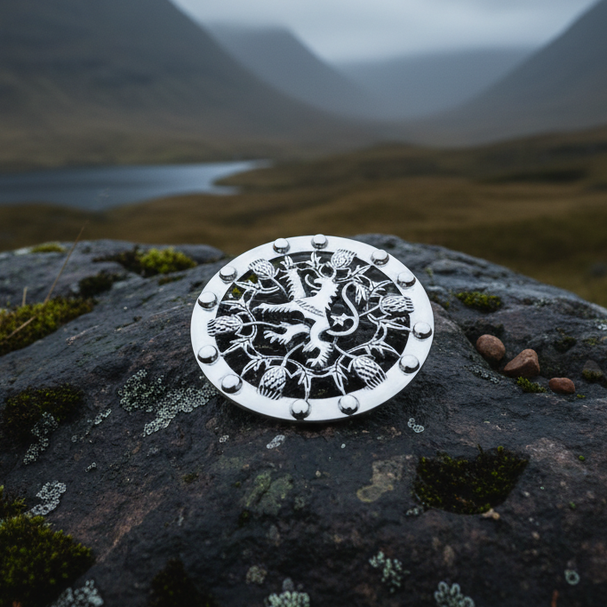 Scotland Lion & Thistle Pin — view 6