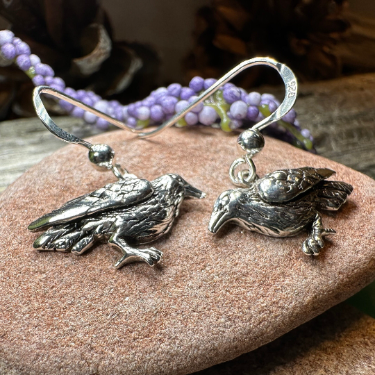 Morgana Raven Earrings – Celtic Crystal Design Jewelry Morgana Raven Earrings – Celtic Crystal Design Jewelry