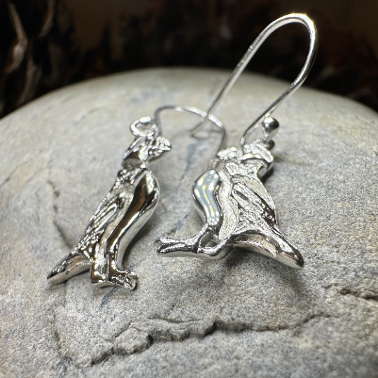 Orkney Puffin Earrings in Sterling Silver — view 5