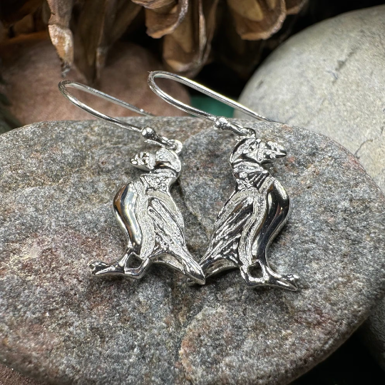Orkney Puffin Earrings in Sterling Silver — view 3