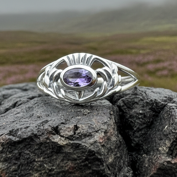 Sassenach Thistle Ring — view 3