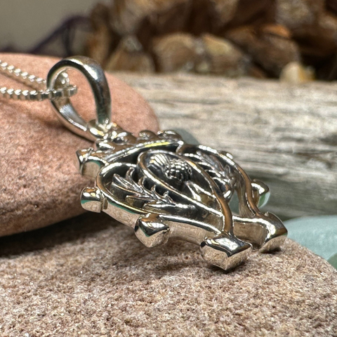 Load image into Gallery viewer, Mhairi Scottish Luckenbooth Necklace in Sterling Silver
