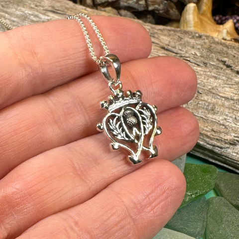 Load image into Gallery viewer, Mhairi Scottish Luckenbooth Necklace in Sterling Silver
