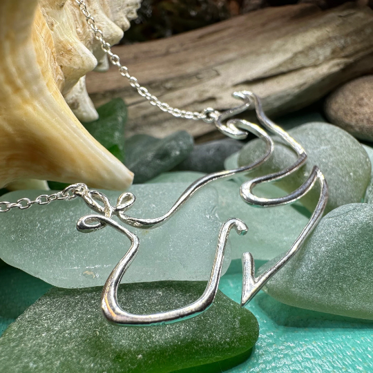 Whale Line Necklace — view 4