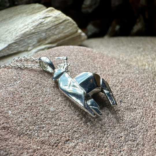 Origami Stag Necklace — view 2