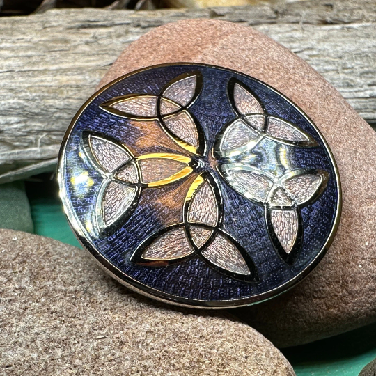 Trinity Knot Enamel Celtic Brooch
