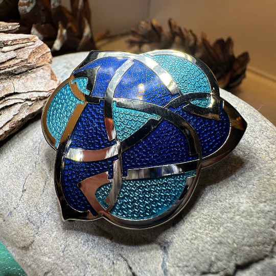 Enamel Celtic Knot Brooch — view 3