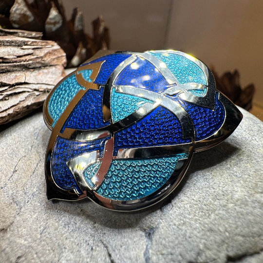 Enamel Celtic Knot Brooch — view 7