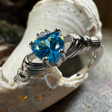 Load image into Gallery viewer, Topaz Claddagh Ring
