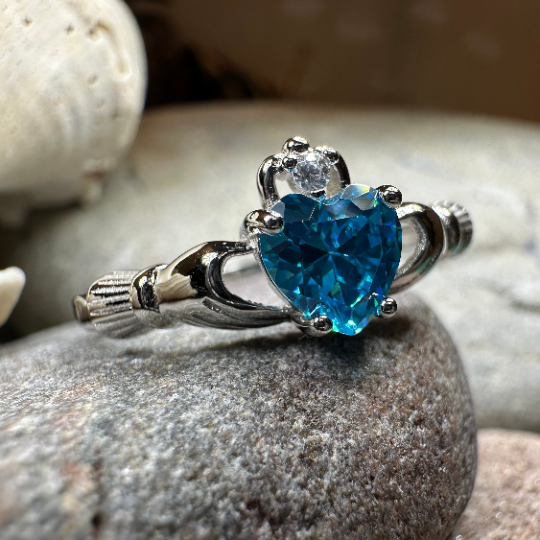 Topaz Claddagh Ring — view 7