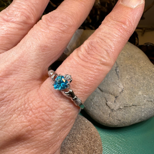 Topaz Claddagh Ring — view 6